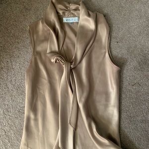 Gold satin top